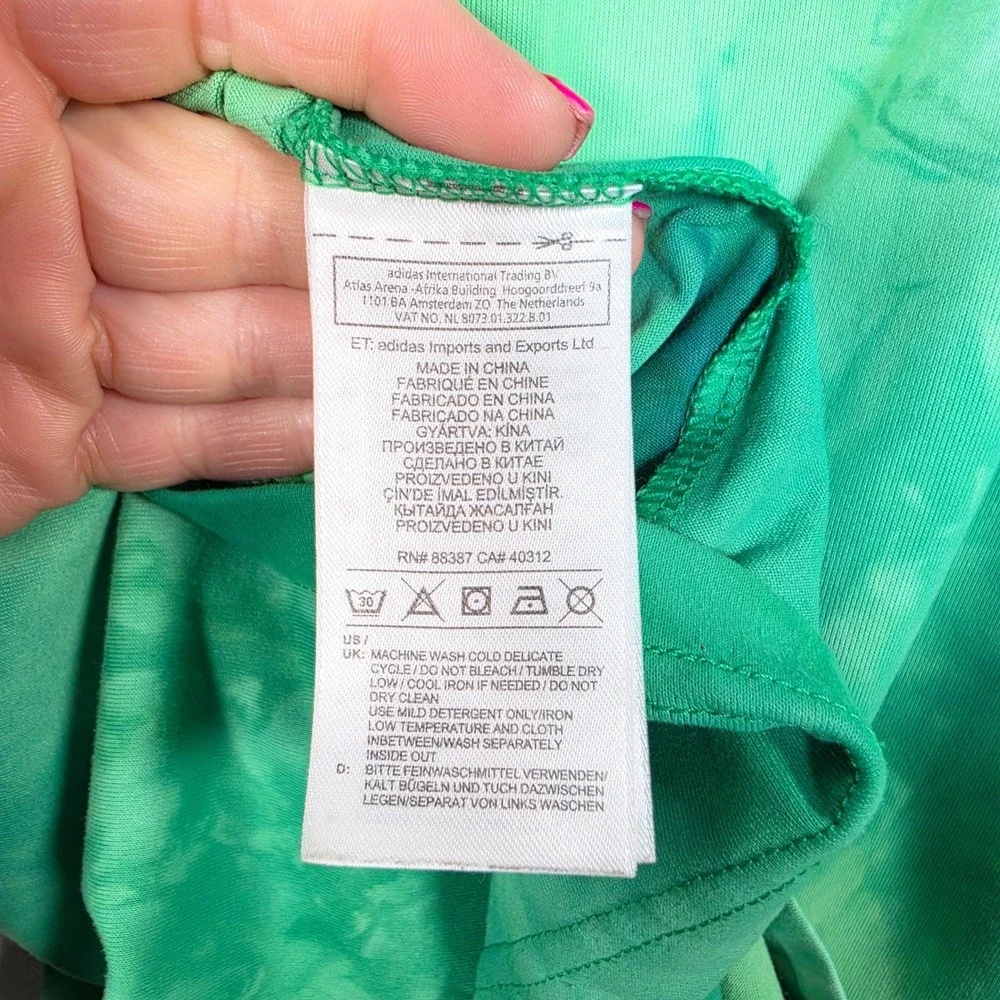 Adidas X Pharrell Williams Hu Holi T Shirt Men's XL Green Tie Dye Trefoil 2018